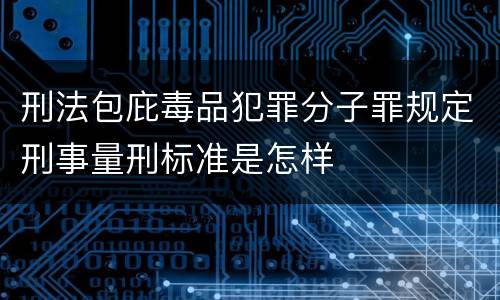 刑法包庇毒品犯罪分子罪规定刑事量刑标准是怎样
