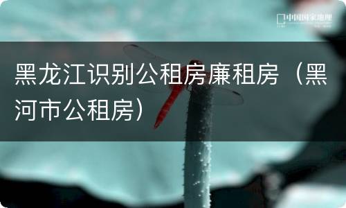 黑龙江识别公租房廉租房（黑河市公租房）