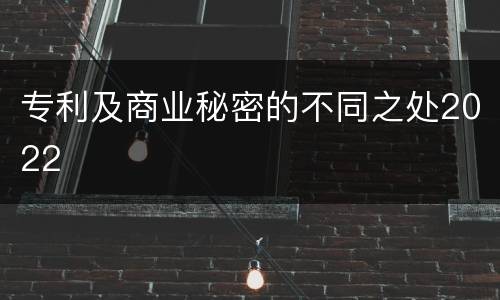 专利及商业秘密的不同之处2022