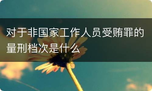 对于非国家工作人员受贿罪的量刑档次是什么