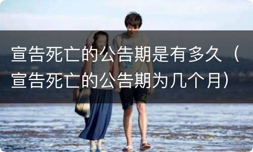 宣告死亡的公告期是有多久（宣告死亡的公告期为几个月）