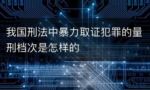 我国刑法中暴力取证犯罪的量刑档次是怎样的