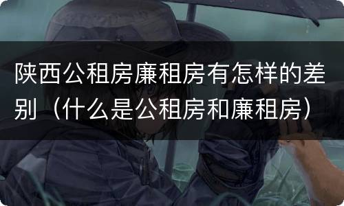 陕西公租房廉租房有怎样的差别（什么是公租房和廉租房）