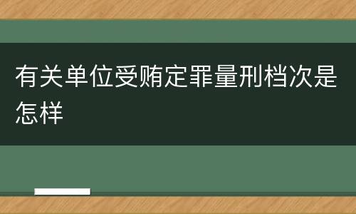有关单位受贿定罪量刑档次是怎样
