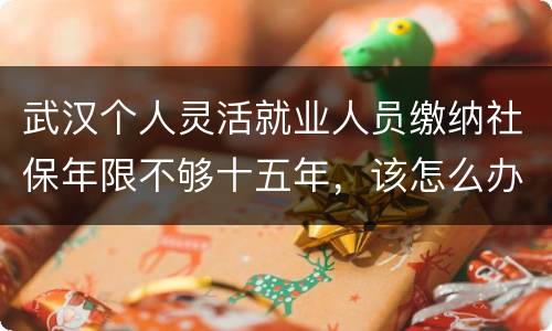武汉个人灵活就业人员缴纳社保年限不够十五年，该怎么办