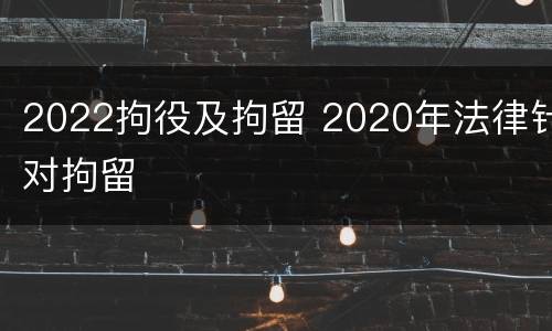 2022拘役及拘留 2020年法律针对拘留