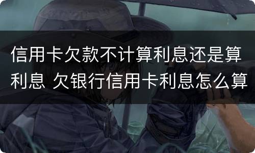 信用卡欠款不计算利息还是算利息 欠银行信用卡利息怎么算