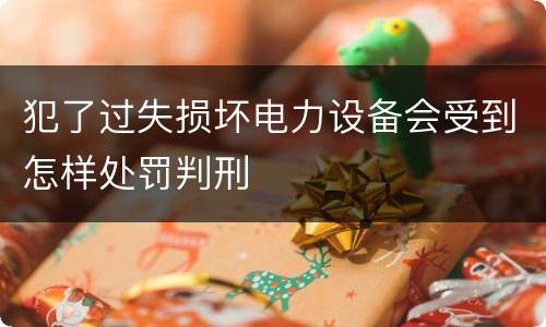 犯了过失损坏电力设备会受到怎样处罚判刑