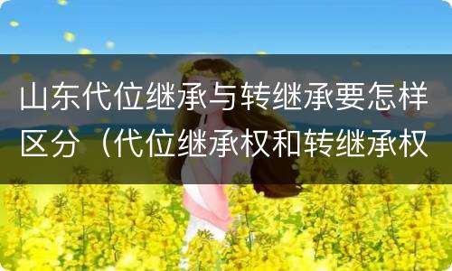 山东代位继承与转继承要怎样区分（代位继承权和转继承权）