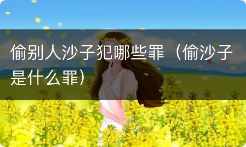 偷别人沙子犯哪些罪（偷沙子是什么罪）