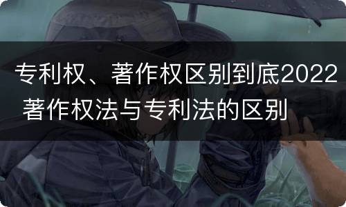 专利权、著作权区别到底2022 著作权法与专利法的区别