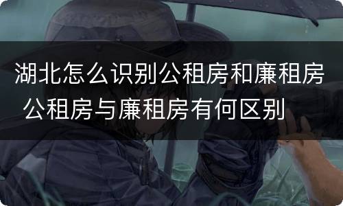 湖北怎么识别公租房和廉租房 公租房与廉租房有何区别