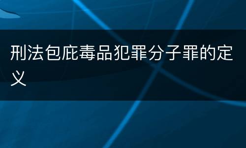 刑法包庇毒品犯罪分子罪的定义