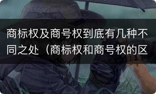 商标权及商号权到底有几种不同之处（商标权和商号权的区别）
