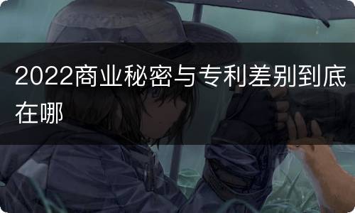 2022商业秘密与专利差别到底在哪