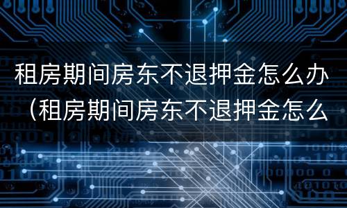 租房期间房东不退押金怎么办（租房期间房东不退押金怎么办呢）