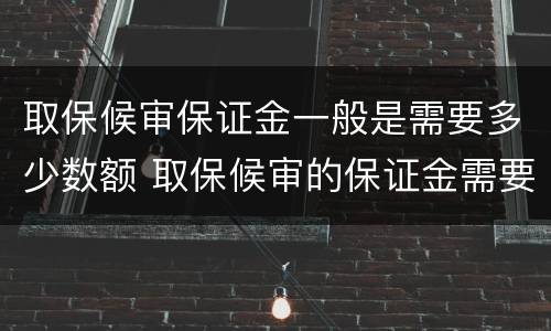 取保候审保证金一般是需要多少数额 取保候审的保证金需要多少