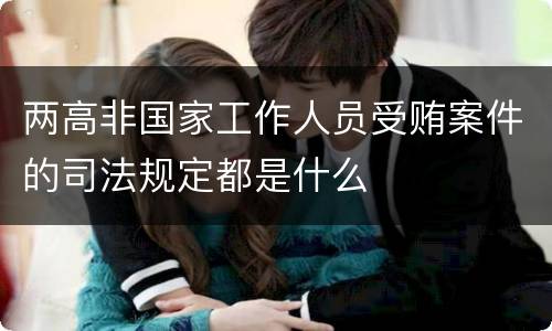 两高非国家工作人员受贿案件的司法规定都是什么