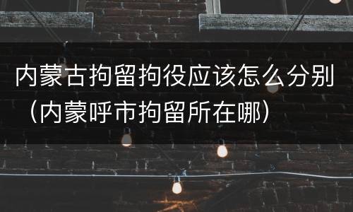 内蒙古拘留拘役应该怎么分别（内蒙呼市拘留所在哪）