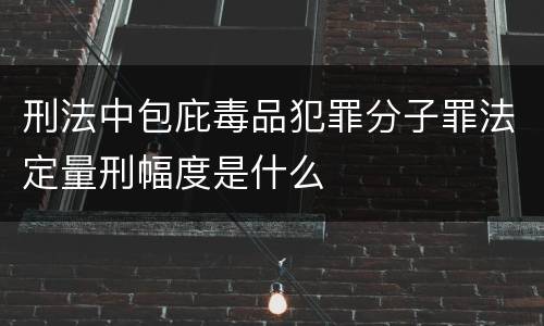 刑法中包庇毒品犯罪分子罪法定量刑幅度是什么