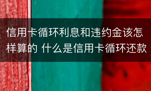 信用卡循环利息和违约金该怎样算的 什么是信用卡循环还款