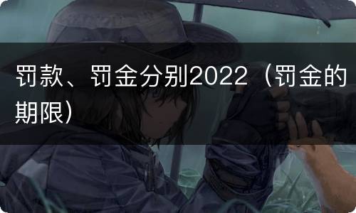 罚款、罚金分别2022（罚金的期限）