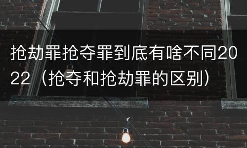 抢劫罪抢夺罪到底有啥不同2022（抢夺和抢劫罪的区别）