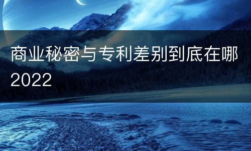 商业秘密与专利差别到底在哪2022