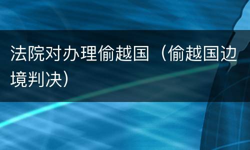 法院对办理偷越国（偷越国边境判决）