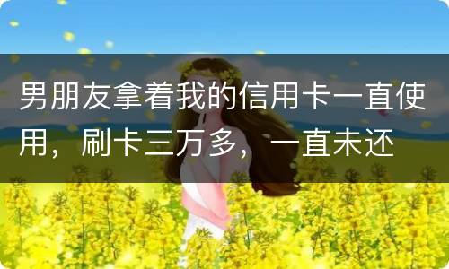 男朋友拿着我的信用卡一直使用，刷卡三万多，一直未还