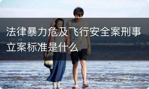 法律暴力危及飞行安全案刑事立案标准是什么