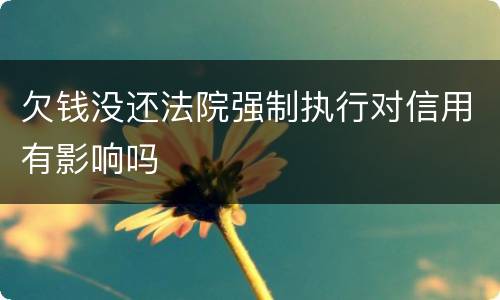 欠钱没还法院强制执行对信用有影响吗