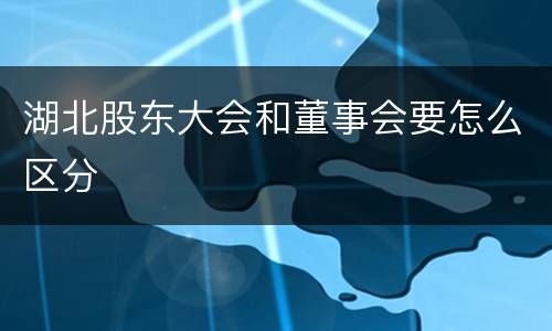 湖北股东大会和董事会要怎么区分
