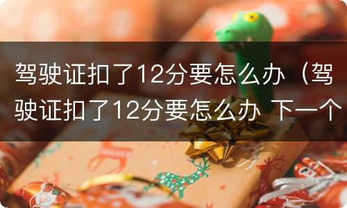 驾驶证扣了12分要怎么办（驾驶证扣了12分要怎么办 下一个周期还有吗）