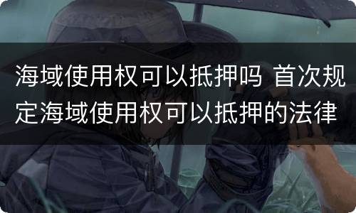 海域使用权可以抵押吗 首次规定海域使用权可以抵押的法律