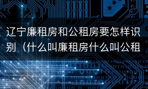 辽宁廉租房和公租房要怎样识别（什么叫廉租房什么叫公租房）
