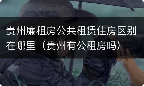 贵州廉租房公共租赁住房区别在哪里（贵州有公租房吗）