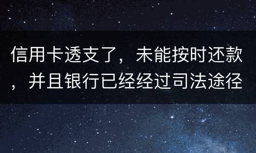 信用卡透支了，未能按时还款，并且银行已经经过司法途径来诉讼，该怎么办