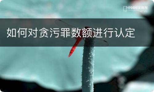如何对贪污罪数额进行认定