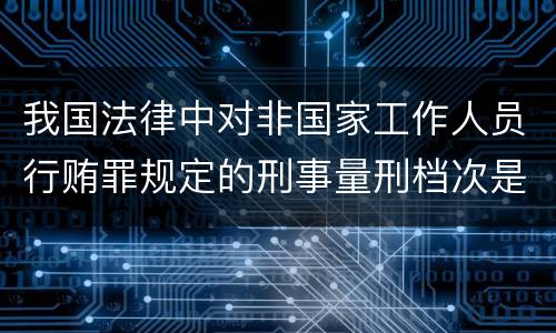 我国法律中对非国家工作人员行贿罪规定的刑事量刑档次是什么