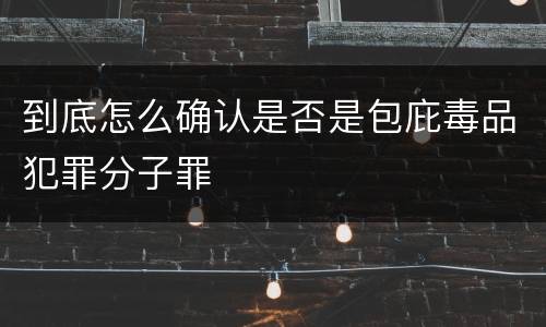 到底怎么确认是否是包庇毒品犯罪分子罪