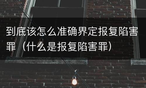 到底该怎么准确界定报复陷害罪（什么是报复陷害罪）