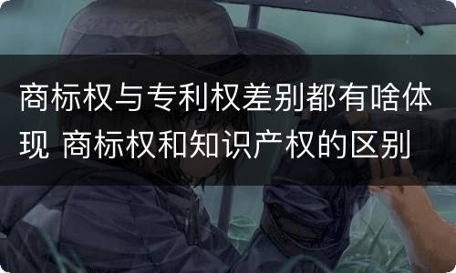 商标权与专利权差别都有啥体现 商标权和知识产权的区别