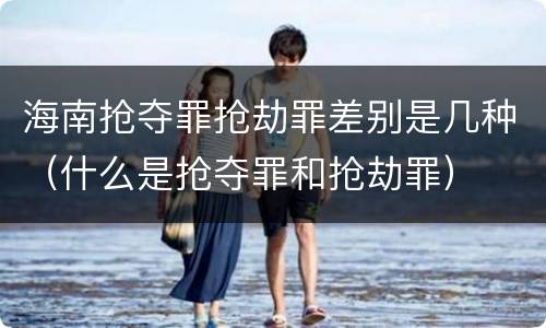 海南抢夺罪抢劫罪差别是几种（什么是抢夺罪和抢劫罪）