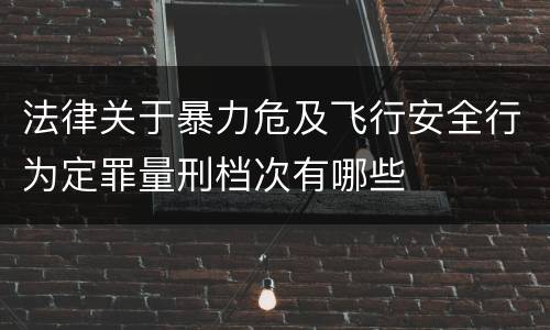 法律关于暴力危及飞行安全行为定罪量刑档次有哪些