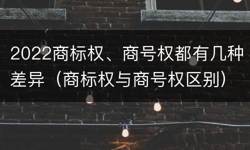2022商标权、商号权都有几种差异（商标权与商号权区别）