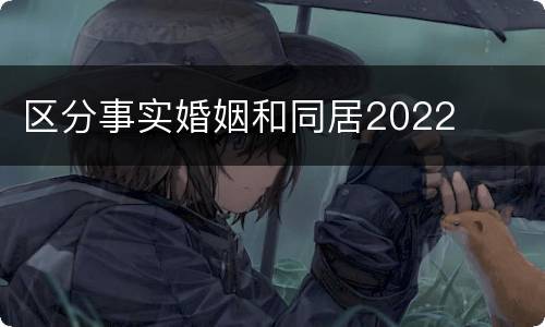 区分事实婚姻和同居2022