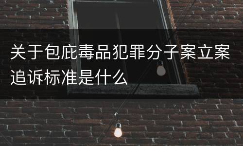 关于包庇毒品犯罪分子案立案追诉标准是什么