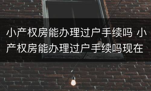 小产权房能办理过户手续吗 小产权房能办理过户手续吗现在