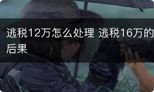 逃税12万怎么处理 逃税16万的后果